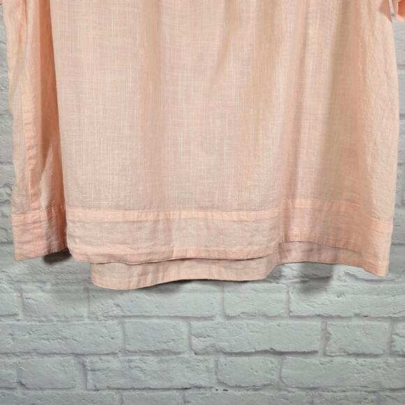 MM Ivy Jane Pink Embroidered Top Womens Size M 100% Cotton Boho Cottage Feminine - Picture 8 of 10